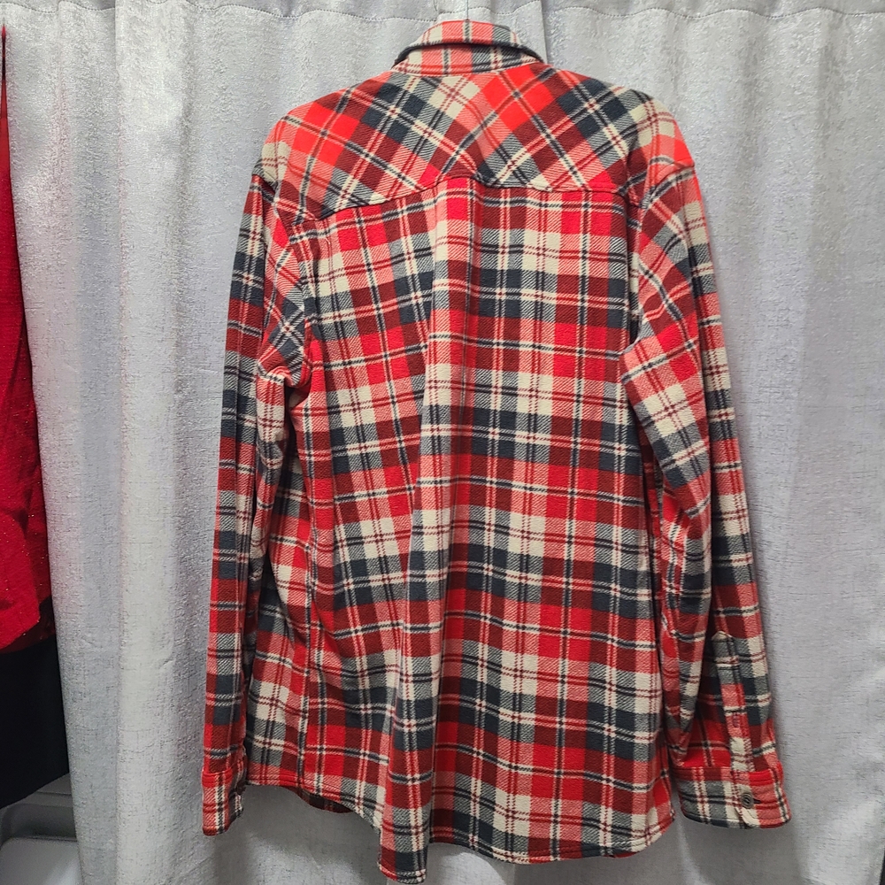 Eddie Bauer Red‎ and White Plaid Shirt - Picture 2 of 7
